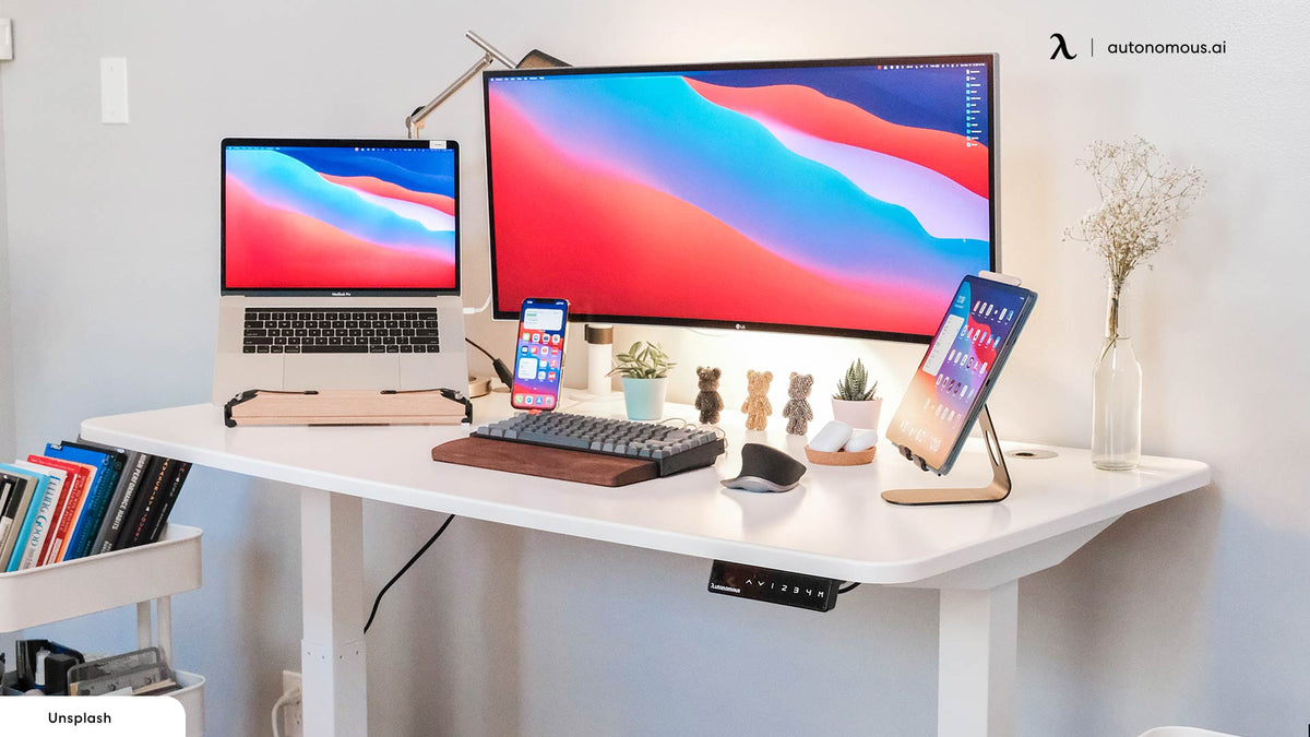 Complete Desk Setup Bundle – Laptop Stand, Cable Clips, Tray & Organizer
